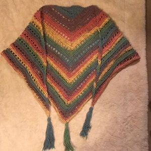 Handmade rainbow shawl
